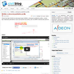 Autodesk Civil - podélný profil