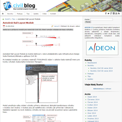 Autodesk Civil - Autodesk Rail Layout Module