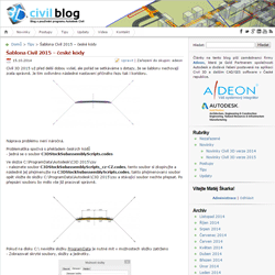 Šablona Autodesk Civil 2015 - české kódy
