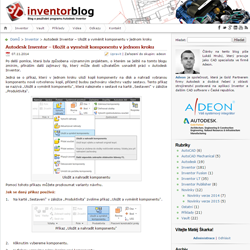 Autodesk Inventor - Uložit komponentu jako