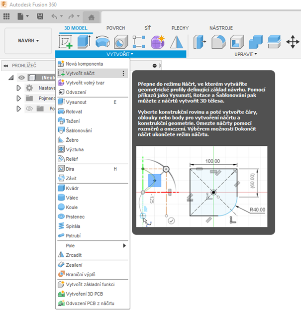 Autodesk Fusion 360 cestina model