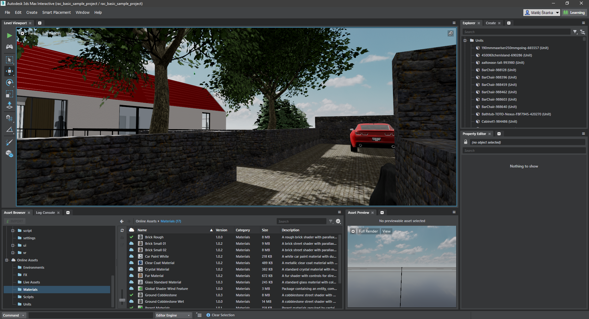 3ds Max Interactive virtualni realita z Revit Live