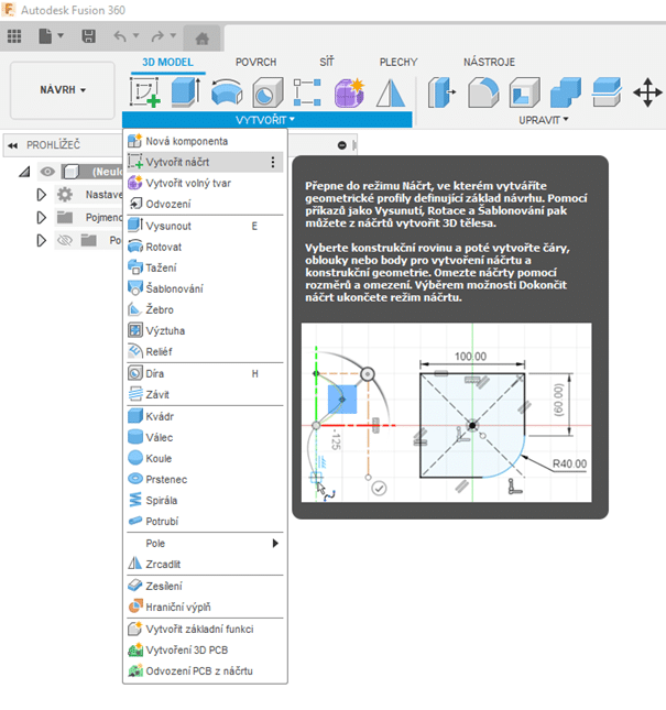 Autodesk Fusion 360 cestina model