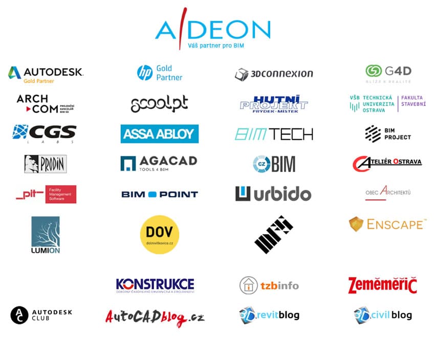 BIM Open 2020 partneři konference