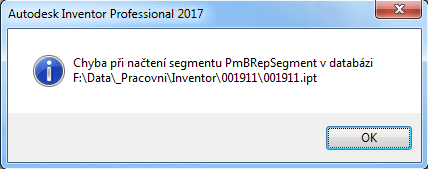 Chyba pri nacitani segmentu PmBRepSegment iv databazi
