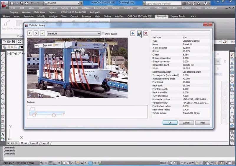 AutoCAD Civil 3D aplikace Autopath 4