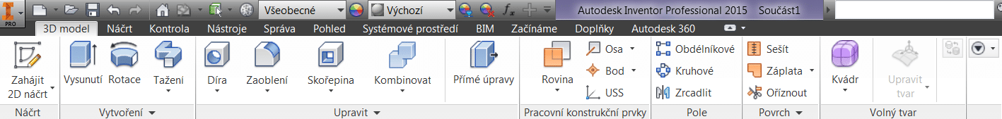 Inventor 2015 - pás karet Inventor 2015 - pás karet