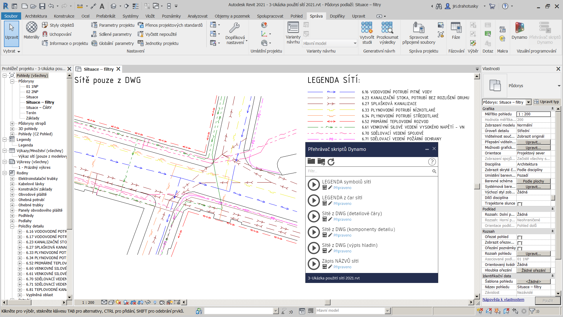 Revit site z DWG