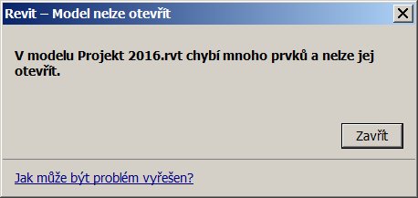 Zpráva v případě závadné struktury nějaké rodiny