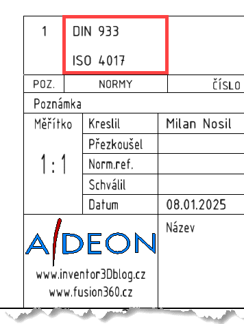 Výsledný dvouřádkový text