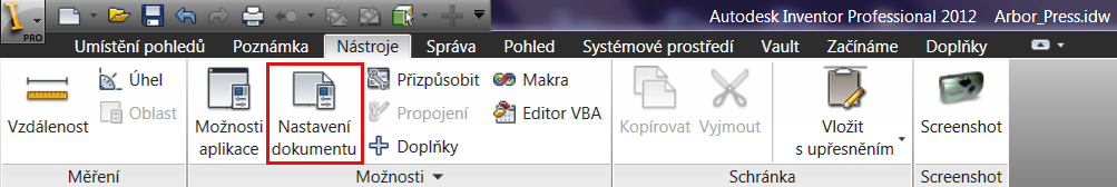 Karta"Nástroje"