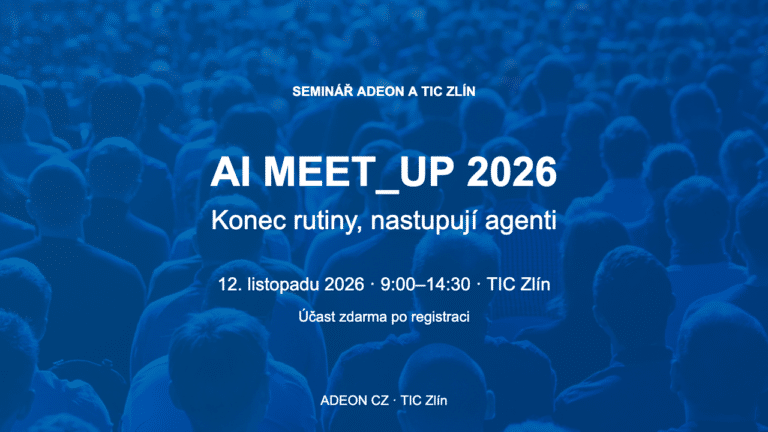 AI MEET_UP 2026: Konec rutiny, nastupují agenti. 12. listopadu 2026, TIC Zlín.